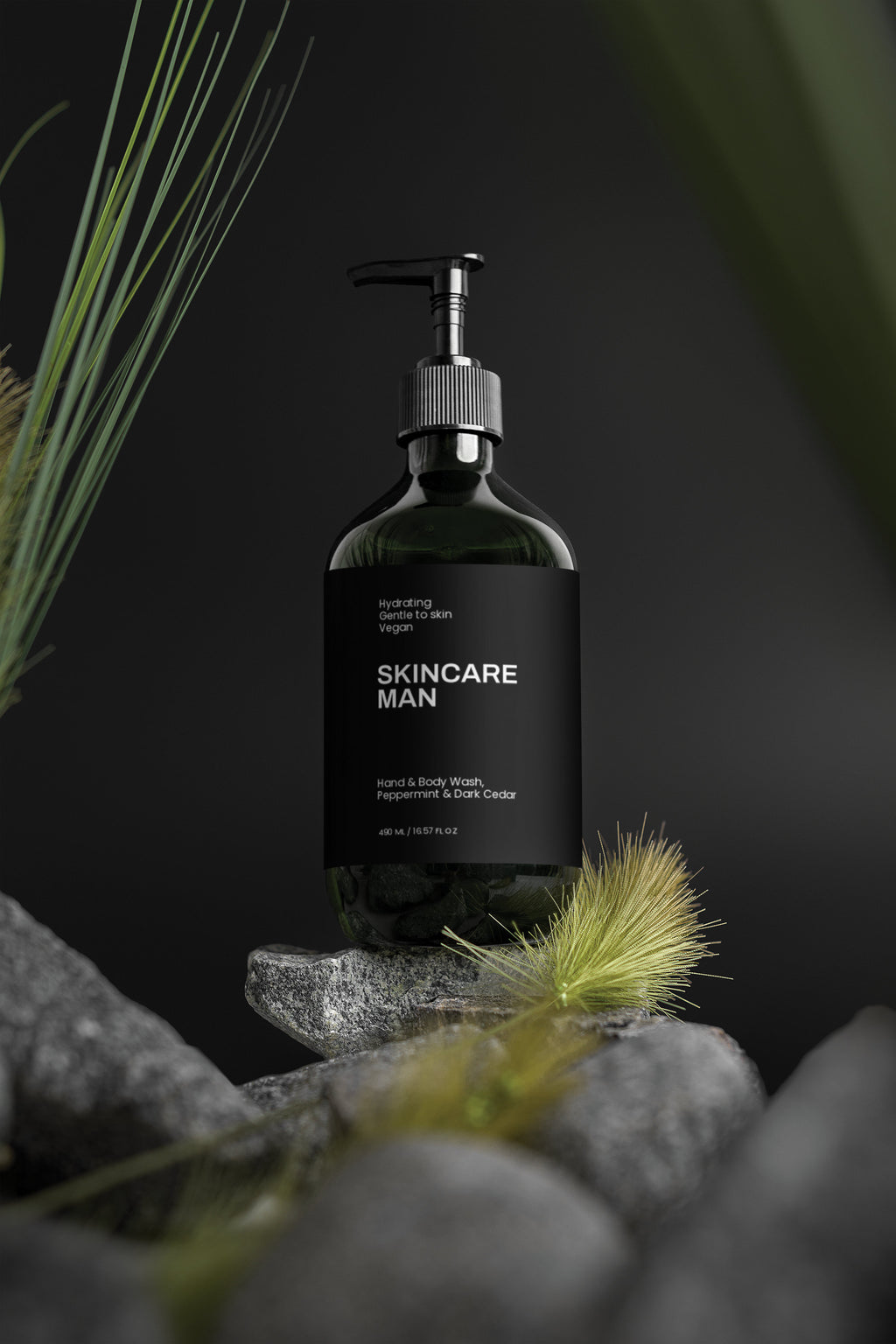 Hand & Body Wash, Peppermint & Dark Cedar