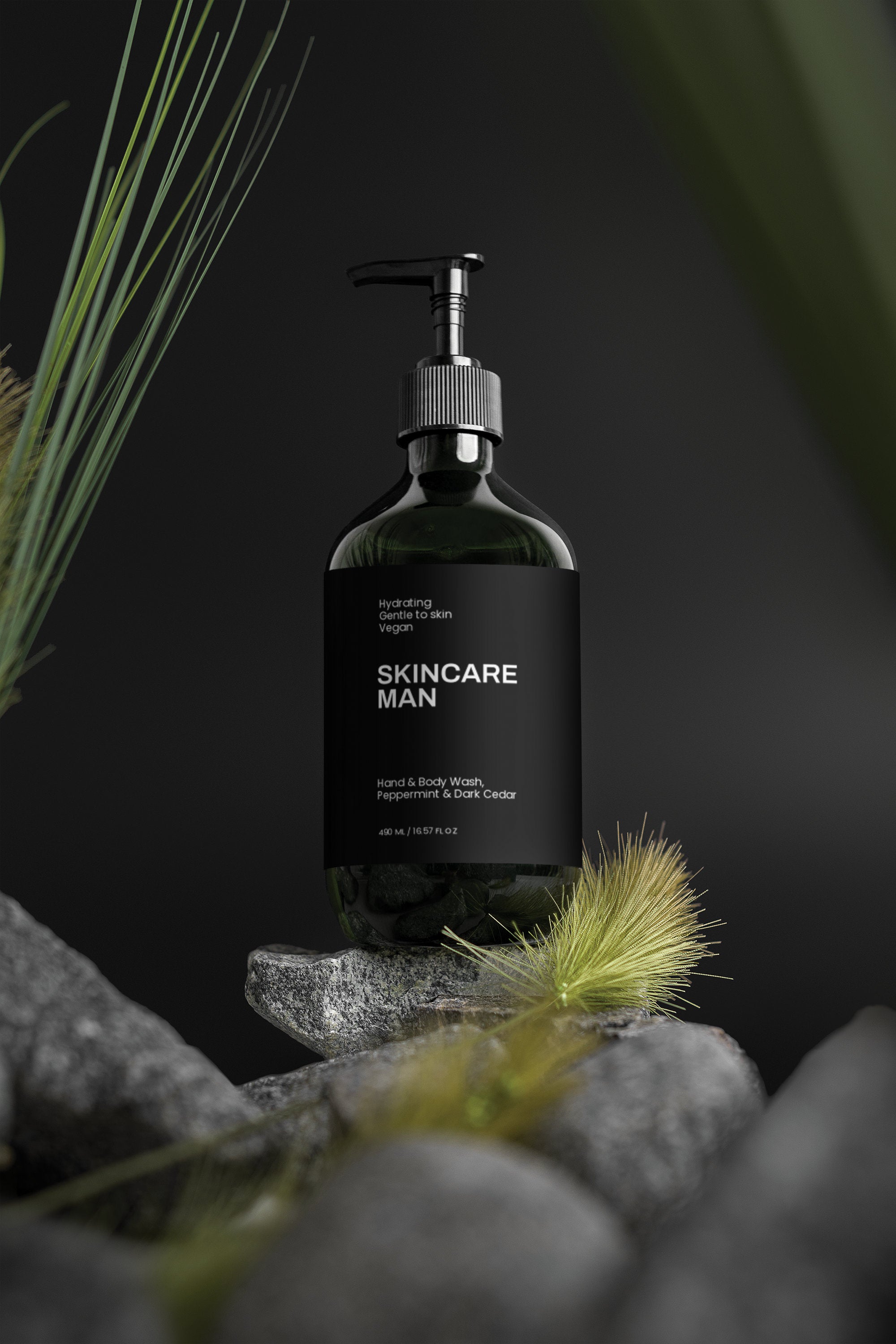 Hand & Body Wash, Peppermint & Dark Cedar